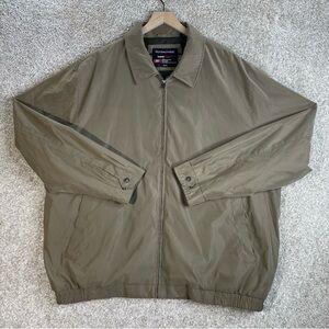 Roundtree & Yorke TravelSmart Weather Proof Filed Jacket Tan Front Zip XL